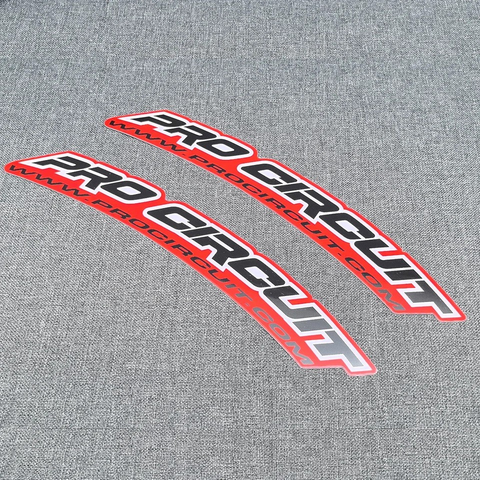 2Pcs PRO CIRCUIT Curved Fender Decals Motorcycle Stickers YZF CRF RMZ ...