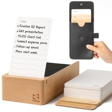 Daily To Do List Planner, 150 Checklist Cards with Beech Stand, Reusable Prod...