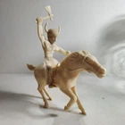 ORIGINAL 1960 MARX WAGON TRAIN 54MM CREAM INDIAN INCLUDING Horse HORSE