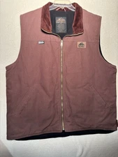 Old Mill Men’s Thinsulate Canvas Vest Corduroy Collar XXL Insulated Work Wear