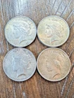 Lot of  4   1924 $1 Peace Silver Dollars 90% Silver Gorgeous