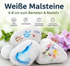 Weiße Malsteine 4-8 cm zum Bemalen | Bastels...