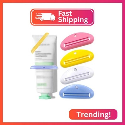 EYBDYB 4PCS Toothpaste Tube Squeezer   Plastic Toothpaste Dispenser & Holder for