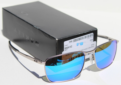 OAKLEY Ejector Sunglasses Satin Chrome/Prizm Sapphire OO4142-04