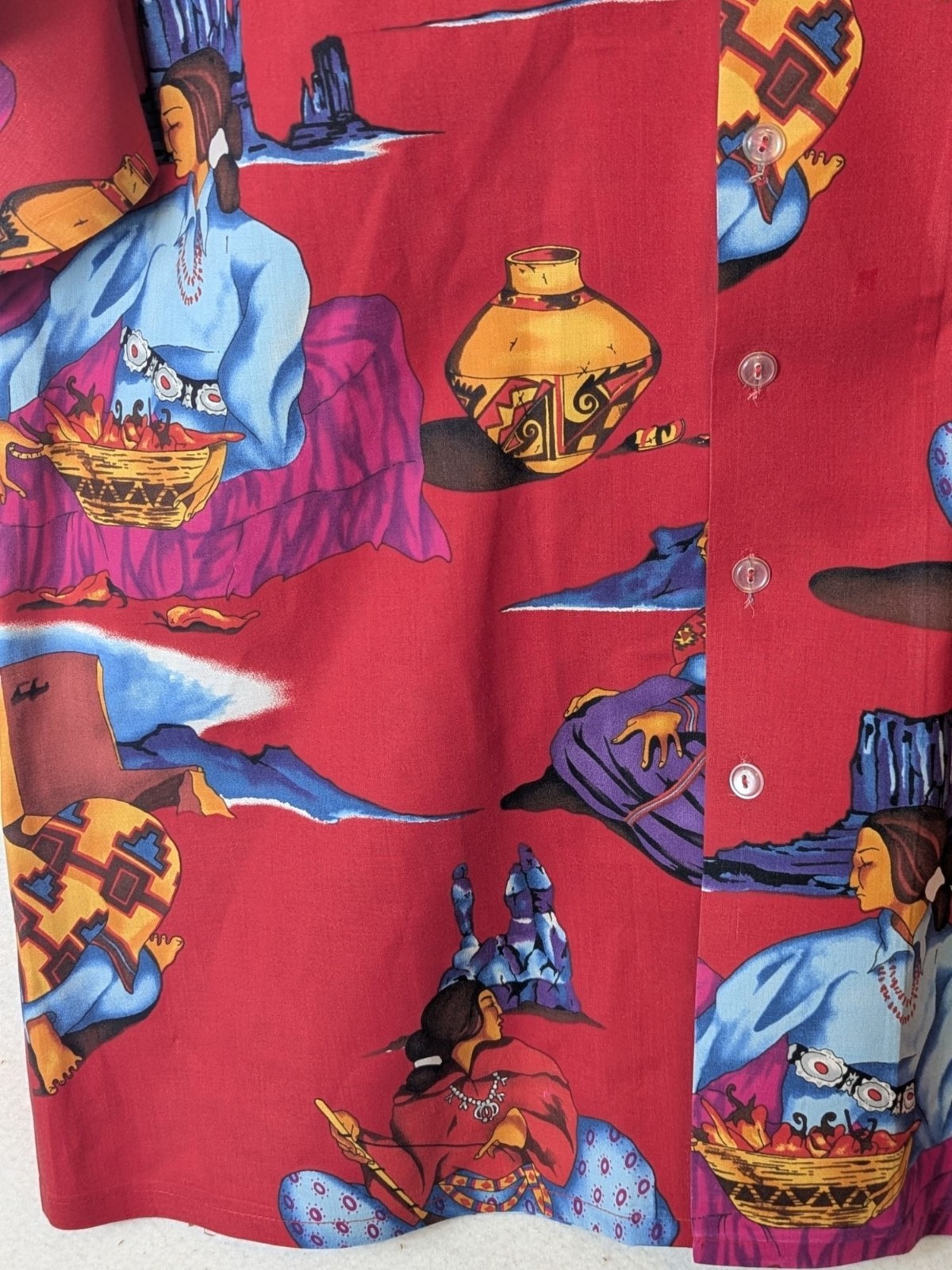 Handmade Native American Inspired Button Up Shirt… - image 4