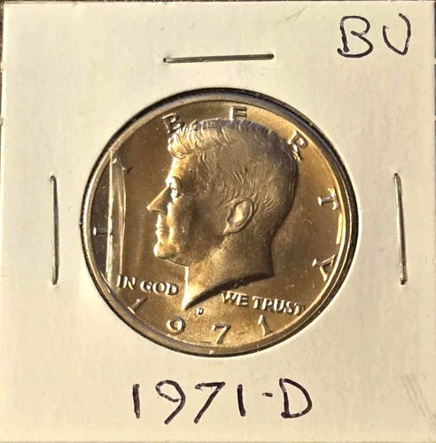 1971-D Kennedy Half Dollar 50c Coin Uncirculated Condition.
