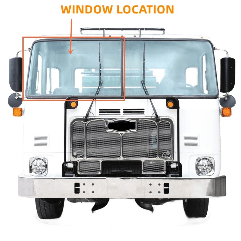 Passenger/Right Front Windshield Glass For Autocar Volvo White WX WH Xpeditor - Image 3 of 3