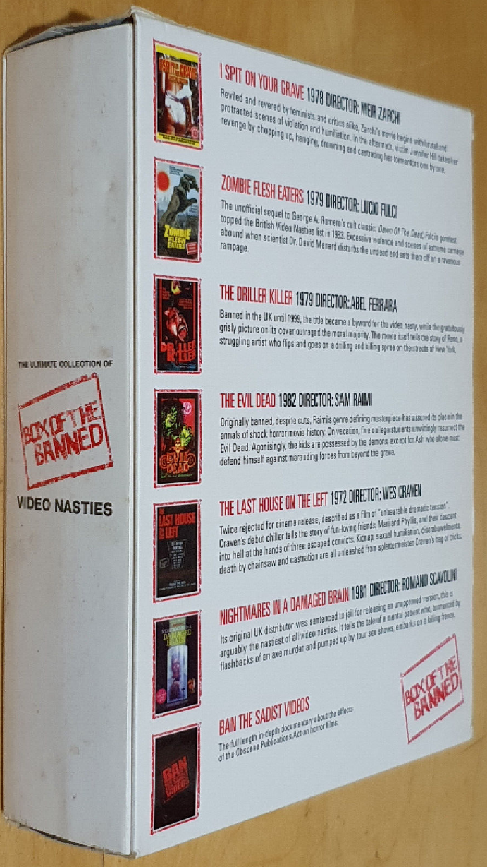 BOX OF THE BANNED HORROR DVD BOX SET VIDEO NASTIES NASTY 5060020624452 eBay
