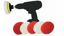 Spin-Scrub Drill Brush Scrub Pad with Drill Attachment - Spin Scrubber for Tile