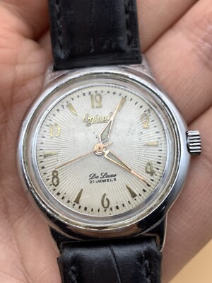 Ogival P-19296-W 自動巻き腕時計 シルバー クロコダイルレザー Vintage SWISS Ogival 21 Jewels Automatic Men's Watch | eBay
