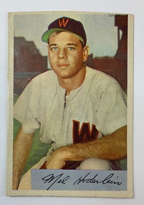 1954 Bowman Baseball #120 Mel Hoderlein (Senators) 126E