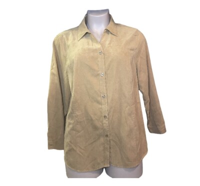 Vintage White Stag Faux Suede Button Down Shirt