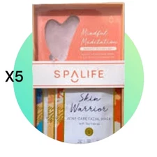 5 Spa Life Mindful Meditation Essential Skin Care Set Masks Rose Quartz Tool
