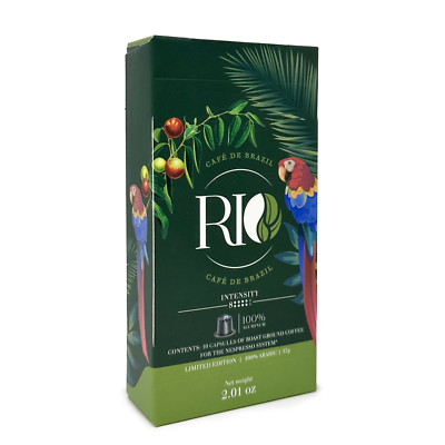 Rio Cafe de Brazil Medium Roast Espresso Pods, Intensity 8 - Imbuia, 40 Count