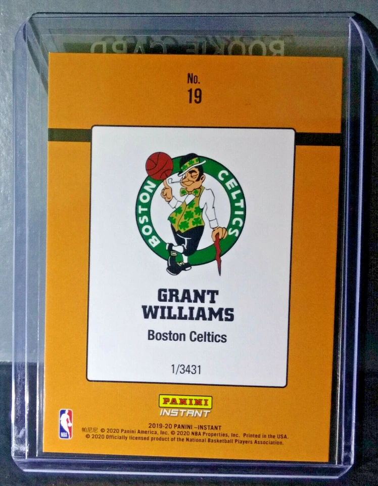 Grant Williams 2019-20 Panini NBA #19 Rated Rookie Retro Card 1/3431 - Image 2 of 2
