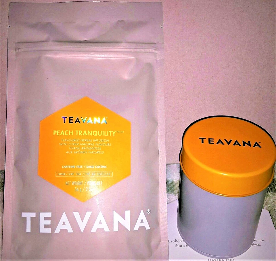 🍑🌈 🍑 ¡NUEVO! Té y lata sellados de fábrica de hierbas tranquilidad melocotón melocotón 2 OZ 🌈🍑 Foto 3 de 4