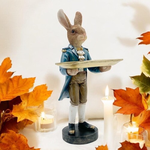 Rabbit Waiter Large 51cm with Charming Sculpture for Home Living Room Stylish - Picture 3 of 8