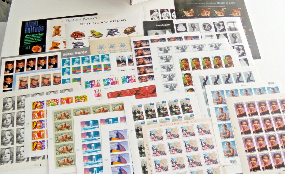 Four Sheets x 20 = 80 Assorted of Mixed Designs 37¢ US Postage Stamps. FV $29.60 - Image 3 of 3