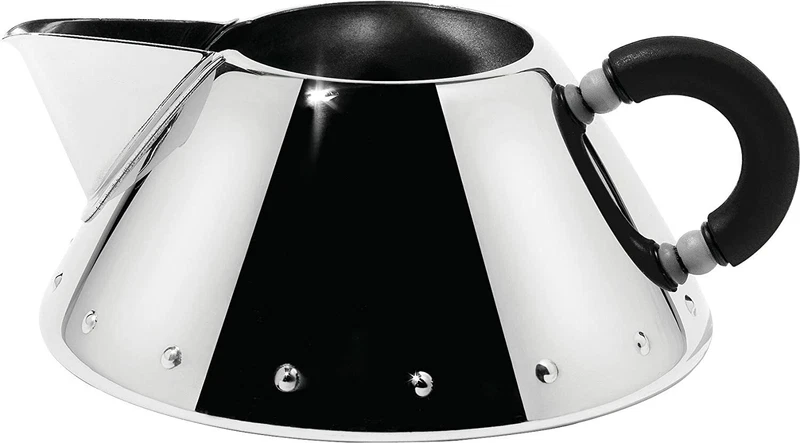 Cremiera ALESSI 9096B in Acciaio Inox 18/10 Lucido Manico PA Nero - Creamer