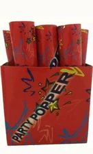 12 PCS 11.5" Multi-Color Confetti Cannon Shooter Party Popper Streamers 