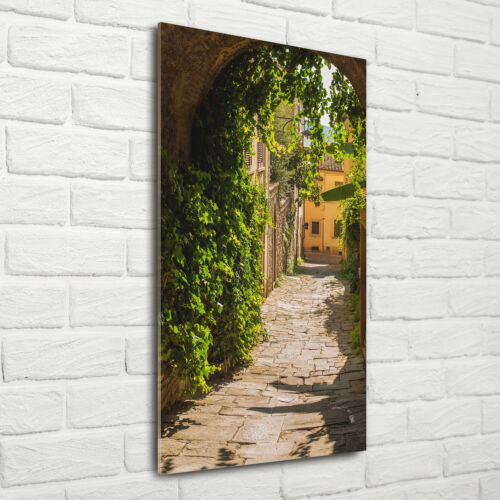 Wandbild Kunst-Druck auf Hart-Glas senkrecht 70x140 Italienische Straßen - Bild 1 von 6