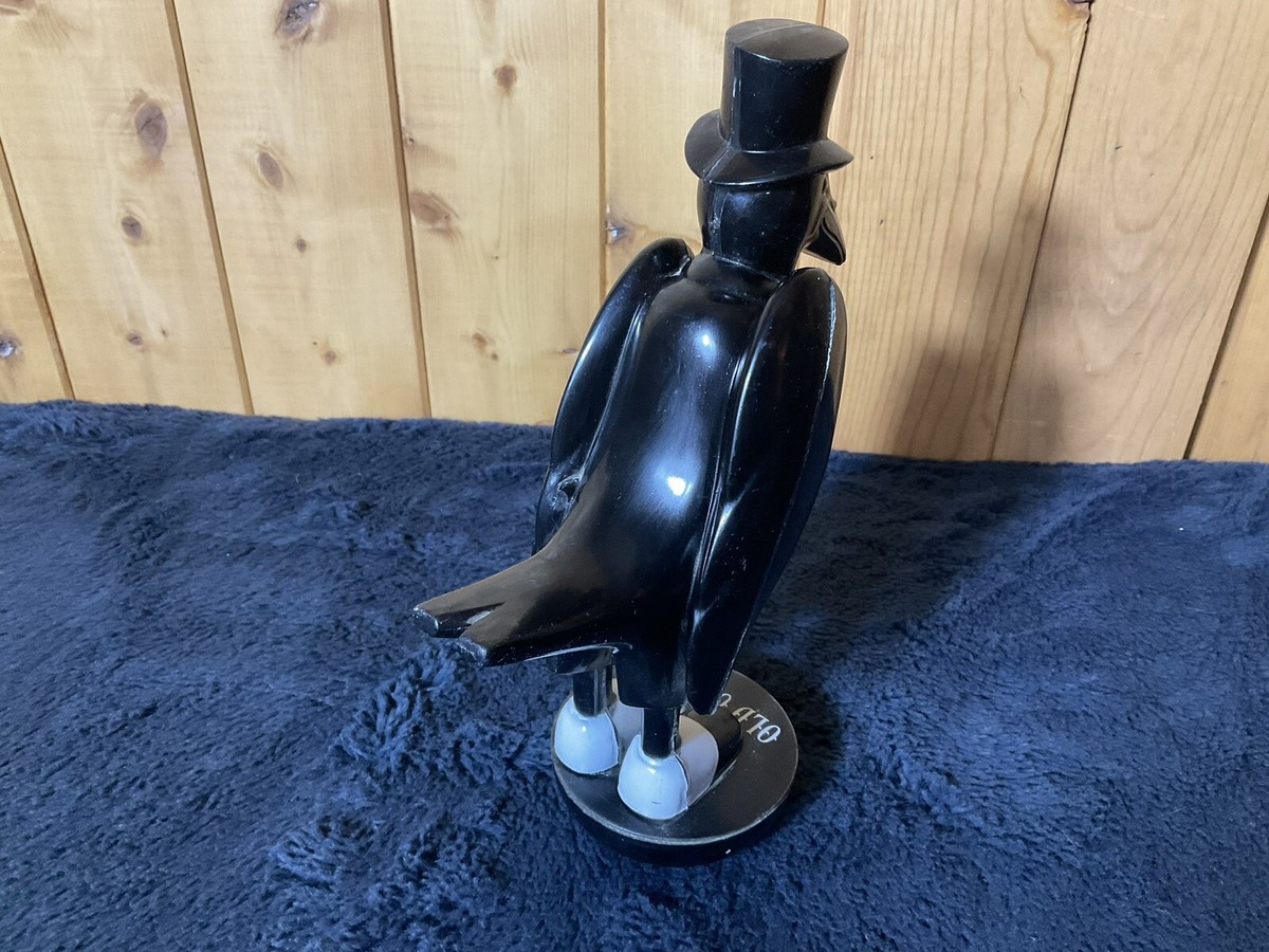 Vintage 9” Rocking OLD CROW BOURBON WHISKEY FIGURINE STATUE