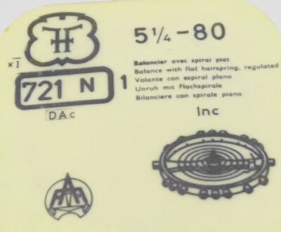 Balancier Complet Pour Mouvement Montre AM 5 1/4 115 - Neuf Sans Boîte