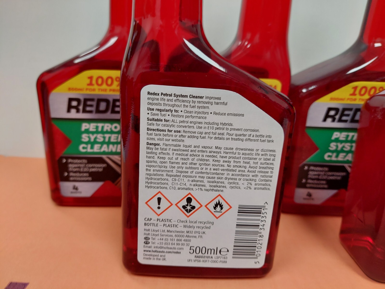REDEX PETROL INJECTOR CLEANER FUEL SYSTEM TREATMENT CAR EXHAUST 500ML 6