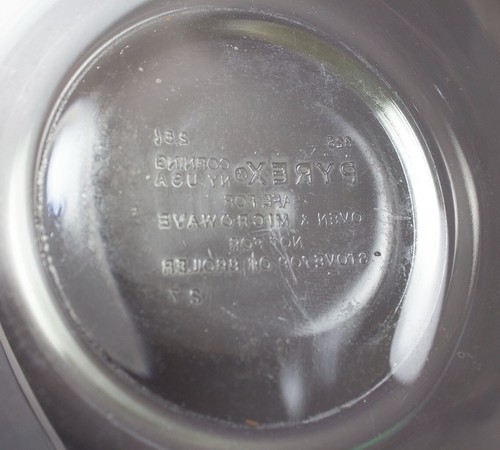 Vintage Pyrex #325 2.5L Clear Glass Nesting Mixing Bowl Corning NY USA - Picture 5 of 7