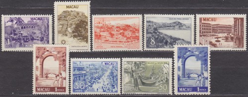 MACAU - MACAO - 1950 COMPLETE SET Mi.: 362-370 - **MNH** ORIGINAL GUM - RARE!!