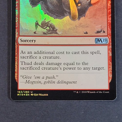 MTG - 1x Thud - Core Set 2019, M19 - Casi nuevo/LP - Lámina - Rojo - Magic The Gathering - Imagen 4 de 8
