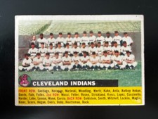 1956 Topps Cleveland Indians Team #85...Feller Score Wertz Wynn