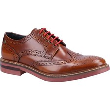 Base London Woburn Leather Men's Tan Brogues Shoes New