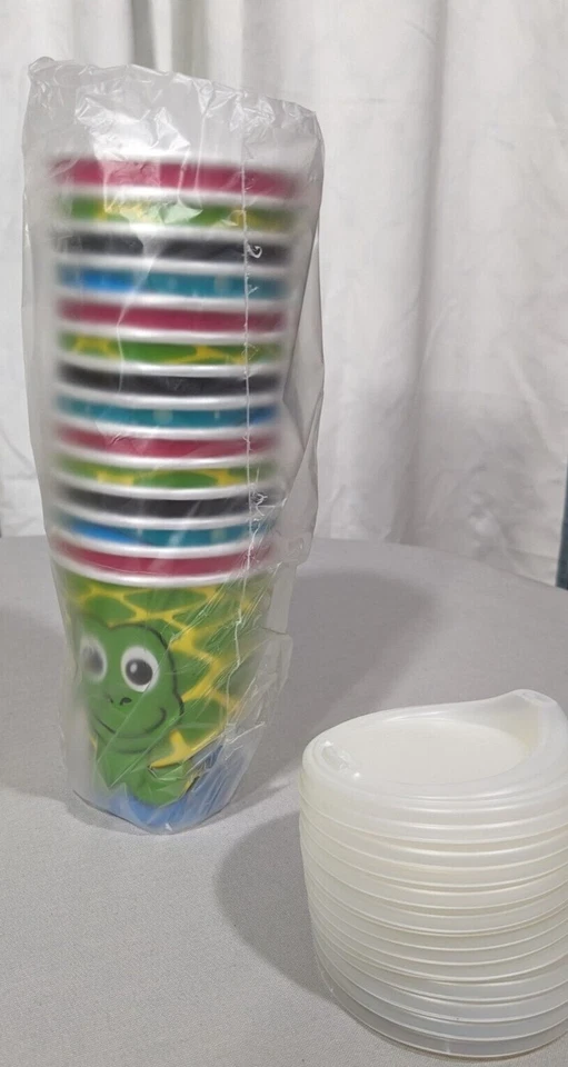 Hefty ZooPals Cups & Lids Discontinued Rare Ocean Collection - Image 3 of 4