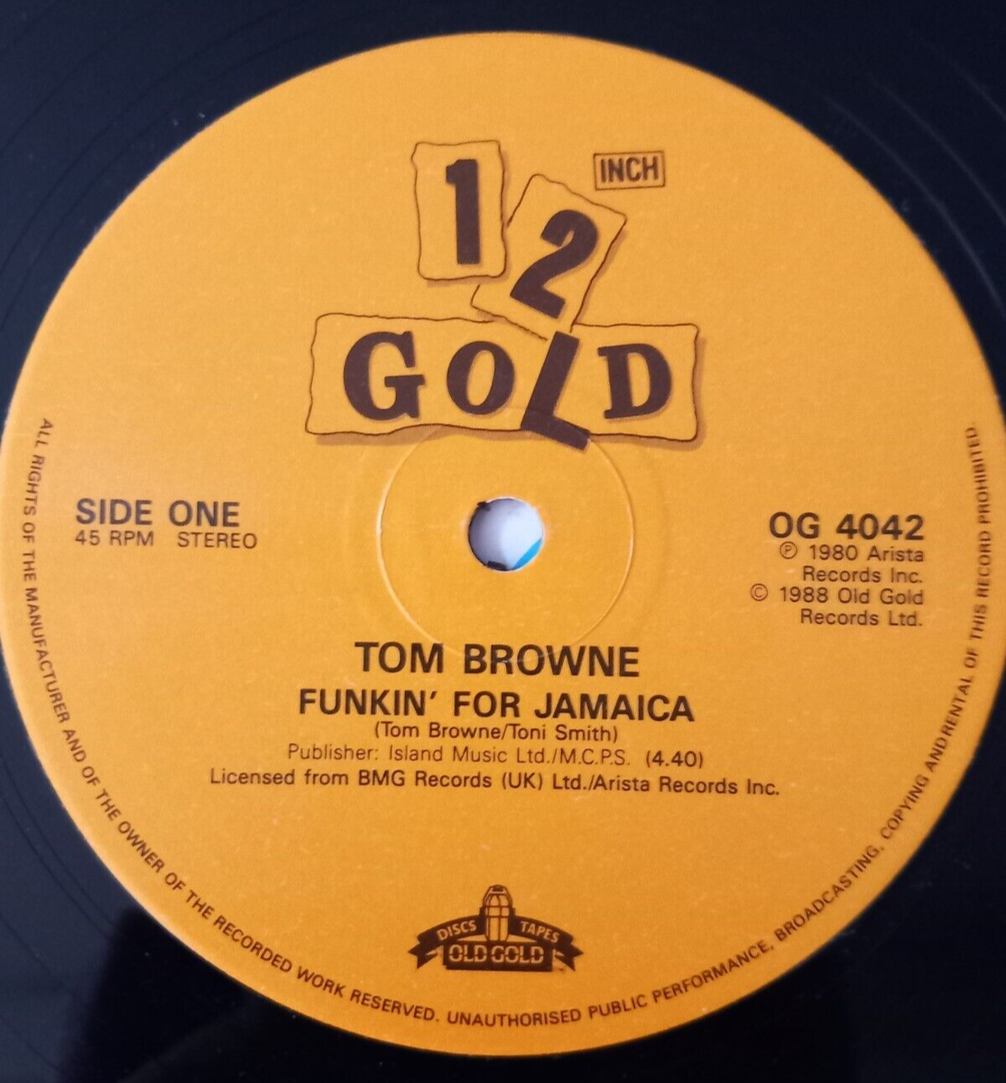 Tom Browne - Funkin' For Jamaica / Rockin' Radio (12