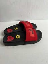 Love Moschino Heart Black/Red Women's Slides JA28012G1EI15000 size 5