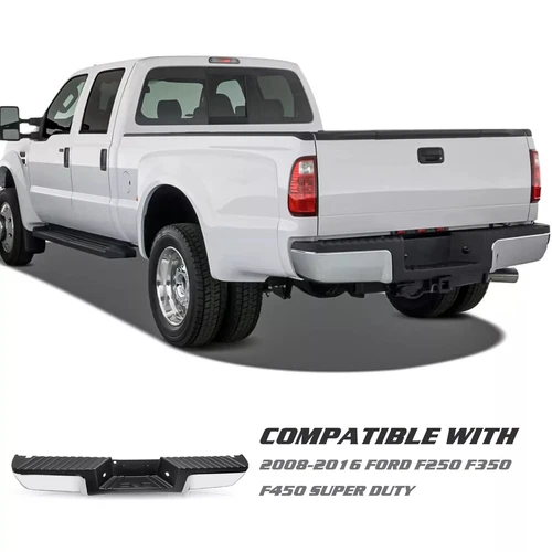 Rear Step Bumper FOR 2008-2016 Ford F250 Super Duty Chrome W/o Sensor - Foto 4
