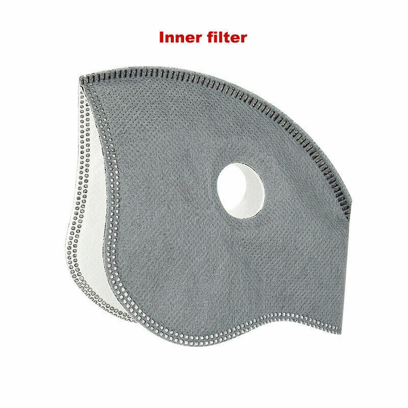 2PCS Activated Carbon Air Purifying Face Mask Cycling Reusable Filter