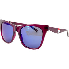 FILA SFI184 Womens Plastic Sunglass Purple 53-19 Gray w Anti Reflective w Case