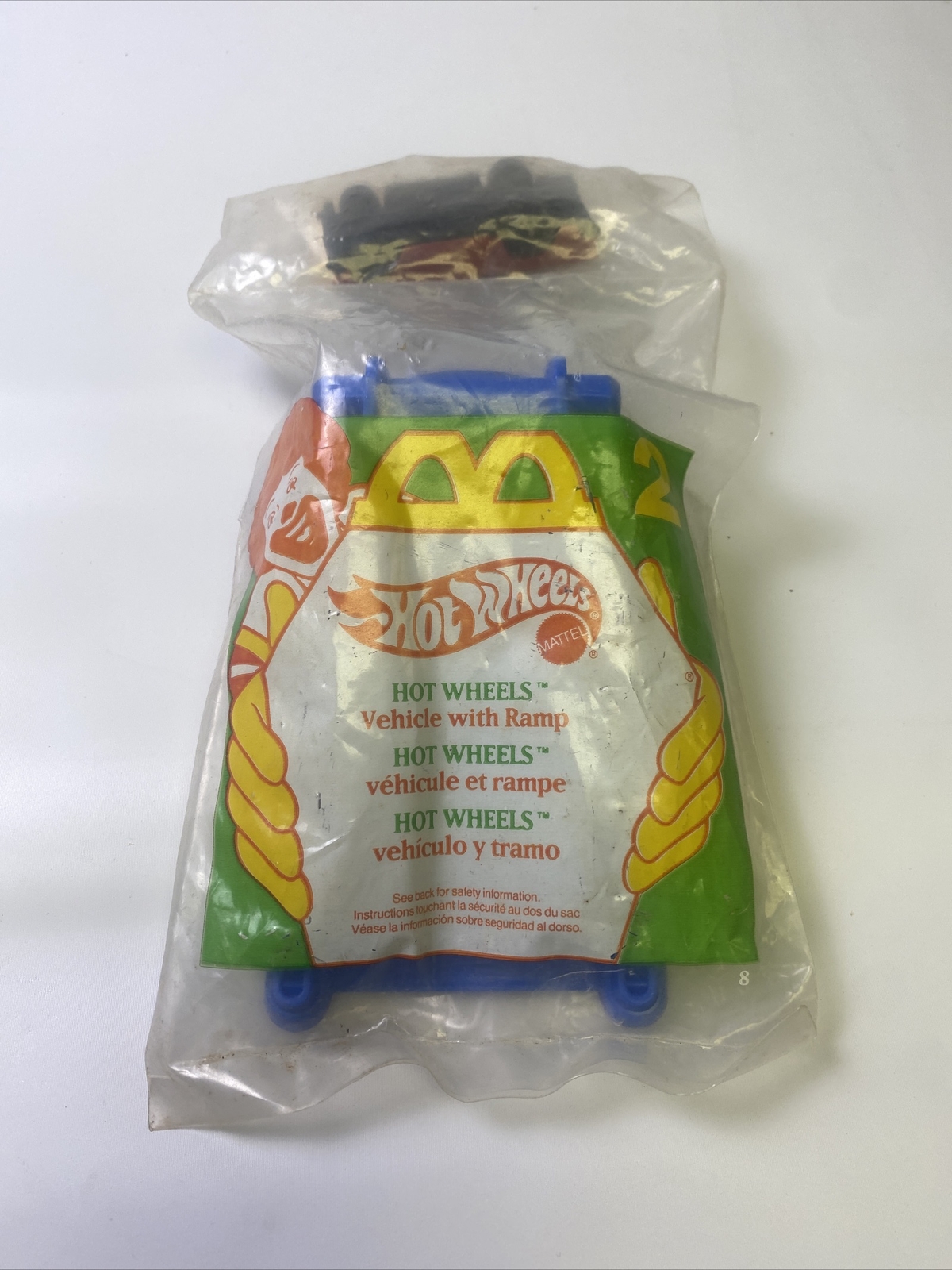 1995 Mcdonalds Happy Meal Toy Hot Wheels #2 Vehicle with Ramp MIP