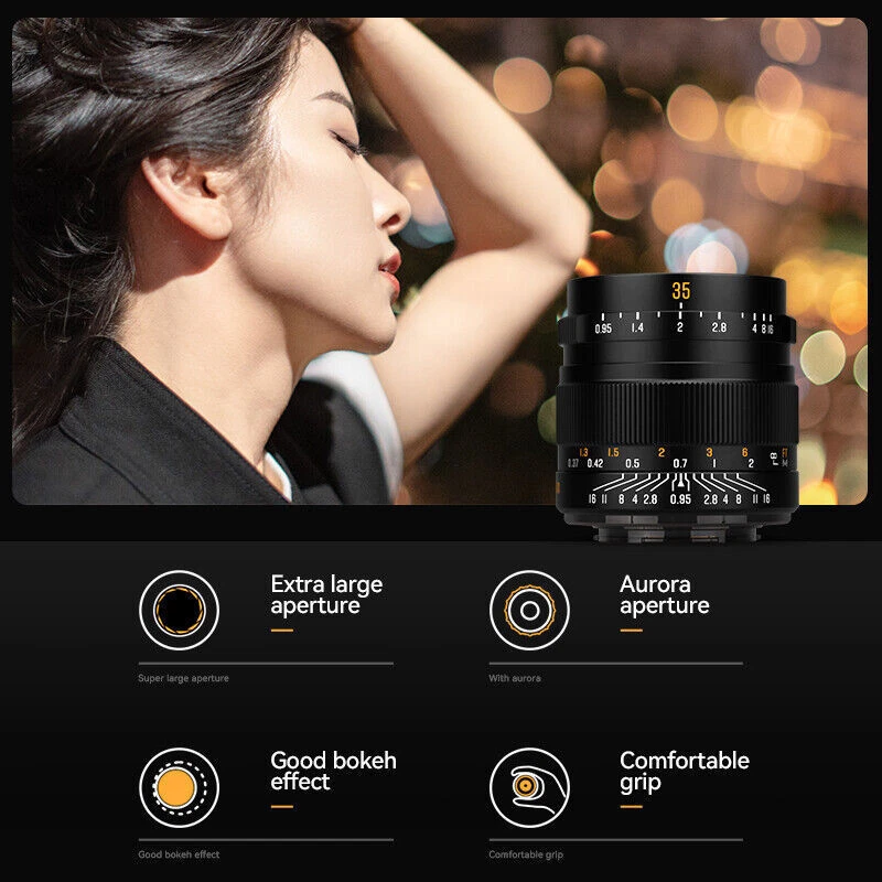 Brightin Star 35mm F0.95 APS-C Large Aperture MF Lens for Canon Sony Fuji M4/3 - Image 2 of 4