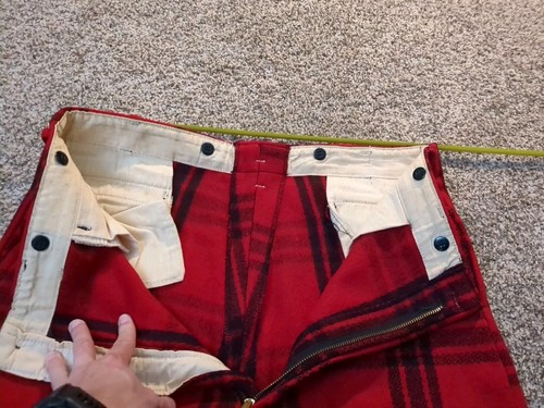 Vintage JC Higgins Red Roebuck Buffalo Plaid Jacket & Heavy Wool Pants Mens 38 - Picture 20 of 22