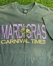Vintage Mardi Gras T Shirt Single Stitch Sz L USA Made Tees Unlimited Faded Worn