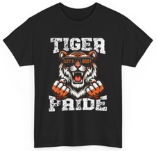Camiseta Retro Vintage Tiger Pride Escuela Deportes Equipo Tigre Mascota
