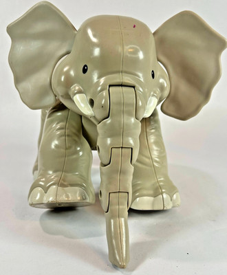 Fisher Price Little People Gray Elephant Yellow Bird Zoo Animal Tested Works