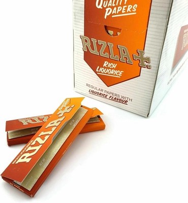 Rizla Liquorice Rolling Papers 10 Pack 500 Regular Size 70Mm Thick Papers