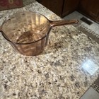 CorningWare VISIONS 2.5L Amber Glass Saucepan Pot Long Handle w Pour Spouts — photo 6
