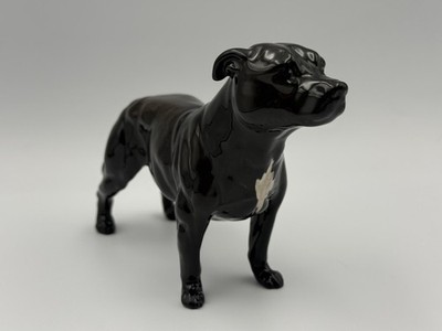 Beswick Charcoal Black Staffordshire Bull Terrier Dog figurine 4 1/4'' Perfect Co