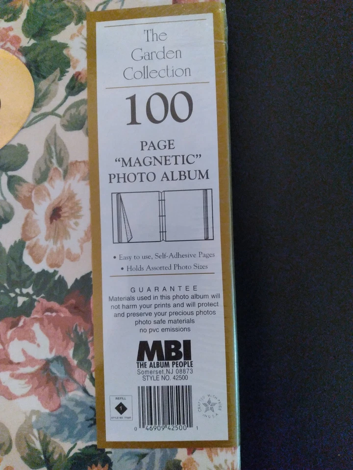 MBI "LA COLECCIÓN JARDÍN" TELA 3 ANILLAS 100 PÁGINAS ÁLBUM DE FOTOS AUTOADHESIVO Foto 2 de 2