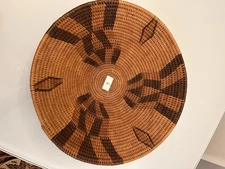 Vintage 14 Inch African Handwoven Botswana Harvest Basket